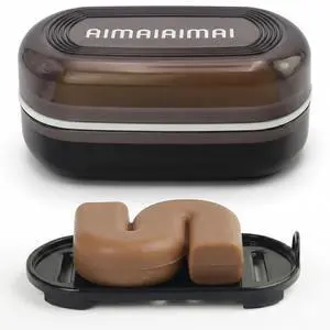 Travel Soap Container, Leakproof Soap Box, Travel Soap Holder with Removable Draining Layer, Portable Soap Case for Traveling, Camping, Gym (Black) Travel Soap Container, Leakproof Soap Box, Travel Soap Holder with Removable Draining Layer, Portable Soap Case for Traveling, Camping, Gym (Black)