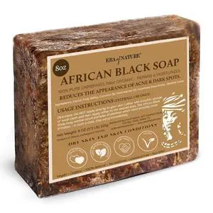 Best Raw ORGANIC AFRICAN BLACK SOAP, for Dry Skin and Skin Conditions. Pure & Natural Ingredients, Imported From Ghana - 8oz Best Raw ORGANIC AFRICAN BLACK SOAP, for Dry Skin and Skin Conditions. Pure & Natural Ingredients, Imported From Ghana - 8oz