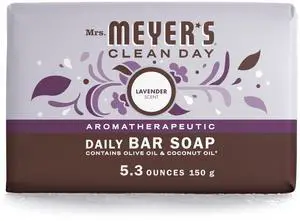 CLEAN DAY Bar Soap, Use as Body Wash or Hand Soap, Made with Essential Oils, Lavender, 5.3 oz, 1 Bar CLEAN DAY Bar Soap, Use as Body Wash or Hand Soap, Made with Essential Oils, Lavender, 5.3 oz, 1 Bar