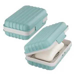 Leakproof Bar Soap Holder Dish with Lid for Shower, Portable 1 Pack Travel Soap Case Box for Gym, Camping, Hiking, Outdoor Use, Travel Size Toiletries Essentials, Keeps Soap Dry, Blue Leakproof Bar Soap Holder Dish with Lid for Shower, Portable 1 Pack Travel Soap Case Box for Gym, Camping, Hiking, Outdoor Use, Travel Size Toiletries Essentials, Keeps Soap Dry, Blue