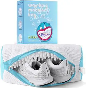 XXL Shoe Washing Machine Bag, Laundry Shoe Bag for Washer and Dryer, Laundry Shoe Bag Protect Sneaker, Running Shoes, Bras, Delicates and Toys, Includes 2 Shoes (White 1 Pack) XXL Shoe Washing Machine Bag, Laundry Shoe Bag for Washer and Dryer, Laundry Shoe Bag Protect Sneaker, Running Shoes, Bras, Delicates and Toys, Includes 2 Shoes (White 1 Pack)