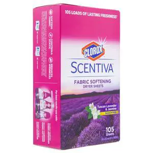 Scentiva Fabric Softener Dryer Sheets, Tuscan Lavender & Jasmine Scent - Wrinkle Reducing Scented Softening Laundry Dryer Sheets for Great Smelling Clothes, 105 Count Scentiva Fabric Softener Dryer Sheets, Tuscan Lavender & Jasmine Scent - Wrinkle Reducing Scented Softening Laundry Dryer Sheets for Great Smelling Clothes, 105 Count