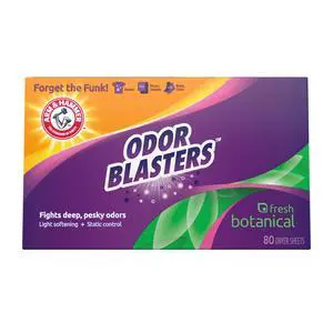 Dryer Sheets, Fabric Softener Sheets with Odor Blasters, Fresh Botanical Scent, 80 Ct Dryer Sheets, Fabric Softener Sheets with Odor Blasters, Fresh Botanical Scent, 80 Ct