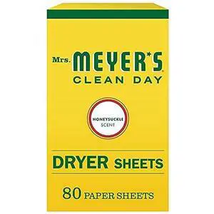 CLEAN DAY Dryer Sheets, Fabric Softener, Reduces Static, Infused with Essential Oils, Honeysuckle, 80 Count CLEAN DAY Dryer Sheets, Fabric Softener, Reduces Static, Infused with Essential Oils, Honeysuckle, 80 Count