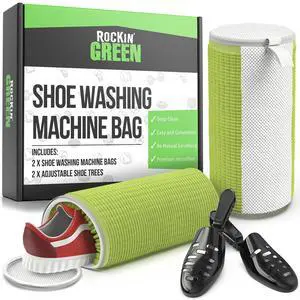 Shoe Washing Machine Bag - 360° Deep Clean Shoe Washing Bag - Reusable Shoe Bag for Washing Machine with Cleaning Fibers and Zipper (2 Pieces) Shoe Washing Machine Bag - 360° Deep Clean Shoe Washing Bag - Reusable Shoe Bag for Washing Machine with Cleaning Fibers and Zipper (2 Pieces)