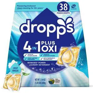 4-in-1 Plus Oxi Laundry Detergent Pods, Crisp Breeze (38 Count) - Laundry Pods | Advanced Odor Defense | Fights Stains | Whitens & Brightens | Clean Ingredients | Plastic Free Packaging 4-in-1 Plus Oxi Laundry Detergent Pods, Crisp Breeze (38 Count) - Laundry Pods | Advanced Odor Defense | Fights Stains | Whitens & Brightens | Clean Ingredients | Plastic Free Packaging