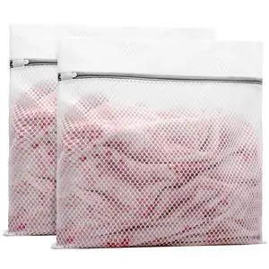 2Pcs Durable Honeycomb Mesh Laundry Bags for Delicates 24x24 Inches 2Pcs Durable Honeycomb Mesh Laundry Bags for Delicates 24x24 Inches
