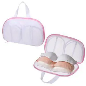 Bra Washing Bags for Laundry, 2 Pcs Bra Laundry Bags for Washing Machine Mesh Lingerie Wash Bag with Zipper for Washing Delicates Underwear Brassiere (Pink, A Cups) Bra Washing Bags for Laundry, 2 Pcs Bra Laundry Bags for Washing Machine Mesh Lingerie Wash Bag with Zipper for Washing Delicates Underwear Brassiere (Pink, A Cups)
