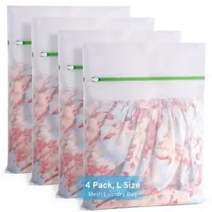 4 Pcs Mesh Laundry Bags Set for Delicates with AUTO-Lock Zipper, Lingerie Bags for Washing Delicates, Laundry Bags Mesh Wash Bags, Delicates Laundry Bag for Jeans,Blouse,Stocking,Bra(Large,20" x 16") 4 Pcs Mesh Laundry Bags Set for Delicates with AUTO-Lock Zipper, Lingerie Bags for Washing Delicates, Laundry Bags Mesh Wash Bags, Delicates Laundry Bag for Jeans,Blouse,Stocking,Bra(Large,20" x 16")