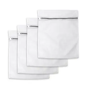 Non-Fluorescent Mesh Laundry Bags 20 x 23.5 in, 4-Pack Large Zippered Laundry Wash Bags for Clothes, Durable Mesh Bags for Washing Machine Non-Fluorescent Mesh Laundry Bags 20 x 23.5 in, 4-Pack Large Zippered Laundry Wash Bags for Clothes, Durable Mesh Bags for Washing Machine