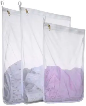 Fine Mesh Laundry Bags for Delicates, 3 Pack (2L+1M) Reusable Wash Bags with Sturdy Zippers, Durable Net Washing Bags for Lingerie, Bra, Sock, Underwear, Baby Clothes, Travel Organizer Fine Mesh Laundry Bags for Delicates, 3 Pack (2L+1M) Reusable Wash Bags with Sturdy Zippers, Durable Net Washing Bags for Lingerie, Bra, Sock, Underwear, Baby Clothes, Travel Organizer