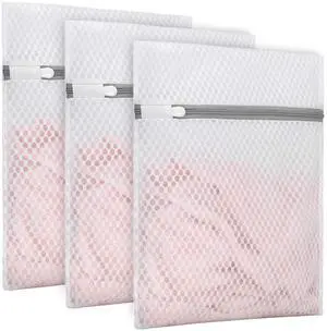3Pcs Durable Honeycomb Mesh Laundry Bags for Delicates 9x12 Inches 3Pcs Durable Honeycomb Mesh Laundry Bags for Delicates 9x12 Inches