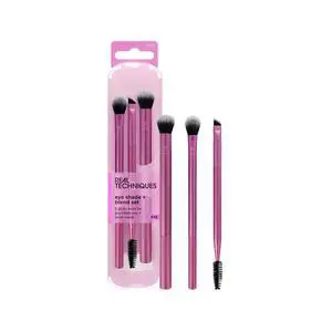 Eye Shade & Blend Makeup Brush Trio, For Eyeshadow & Liner, Makeup Tools for Shaping & Grooming Brows, Defined Makeup Look, Synthetic Bristles, Vegan & Cruelty-Free, 3 Count Eye Shade & Blend Makeup Brush Trio, For Eyeshadow & Liner, Makeup Tools for Shaping & Grooming Brows, Defined Makeup Look, Synthetic Bristles, Vegan & Cruelty-Free, 3 Count