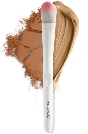 Foundation Brush, Densely-Packed Synthetic Fiber Bristles for Liquid, Cream & Powder, Ergonomic Handle for Comfortable Control Foundation Brush, Densely-Packed Synthetic Fiber Bristles for Liquid, Cream & Powder, Ergonomic Handle for Comfortable Control