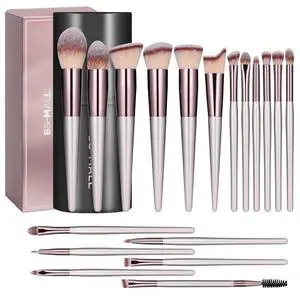 Makeup Brush Set 18 Pcs Professional Foundation Powder Concealers Eyeshadow Blush Synthetic Makeup Brushes with Labeled instruction Black Case Upgraded Version Makeup Brush Set 18 Pcs Professional Foundation Powder Concealers Eyeshadow Blush Synthetic Makeup Brushes with Labeled instruction Black Case Upgraded Version