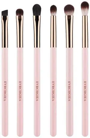 Eye Makeup Brush Set, 6 Pcs Professional Blending Eyeshadow Makeup Brushes for Concealer Eyebrows Eyeliner, Soft Hairs & Wood Handle Eye Makeup Brush Set, 6 Pcs Professional Blending Eyeshadow Makeup Brushes for Concealer Eyebrows Eyeliner, Soft Hairs & Wood Handle