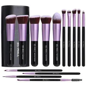 Makeup Brushes Premium Synthetic Foundation Powder Concealers Eye Shadows 14 Pcs Purple for Makeup Beginner or Professional with Travel Case Makeup Brushes Premium Synthetic Foundation Powder Concealers Eye Shadows 14 Pcs Purple for Makeup Beginner or Professional with Travel Case