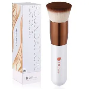 Foundation Brush,Flat Top Kabuki Brush Synthetic Professional Makeup Brush Liquid Blending Mineral Powder Buffing Stippling Makeup Tools, Rose Golden/White Foundation Brush,Flat Top Kabuki Brush Synthetic Professional Makeup Brush Liquid Blending Mineral Powder Buffing Stippling Makeup Tools, Rose Golden/White