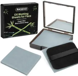 200 Oil Blotting Sheets for Face - Bamboo Charcoal Oil Absorbing Blotting Paper with Mirror & Puff Disposable Oily Control Removing Face Wipes Pads Oil Skin Women Men Beauty Makeup Essentials 200 Oil Blotting Sheets for Face - Bamboo Charcoal Oil Absorbing Blotting Paper with Mirror & Puff Disposable Oily Control Removing Face Wipes Pads Oil Skin Women Men Beauty Makeup Essentials