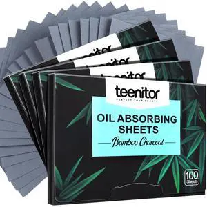 400 Counts Oil Blotting Papers for Face, Bamboo Charcoal Oil Absorbing Sheets for Oily Skin, Oil Blotting Sheets for Face, Oil Absorbent Pads Blotter Paper, Oil Face Wipes Large 10cmx7cm 400 Counts Oil Blotting Papers for Face, Bamboo Charcoal Oil Absorbing Sheets for Oily Skin, Oil Blotting Sheets for Face, Oil Absorbent Pads Blotter Paper, Oil Face Wipes Large 10cmx7cm