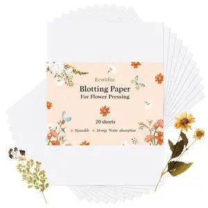 Blotting Paper for Flower Press, 20 Sheets Large A4 Highly Absorbent and Reusable Blotter Paper for Flower Press Paper Craft 8.26 x 11.4 inch Blotting Paper for Flower Press, 20 Sheets Large A4 Highly Absorbent and Reusable Blotter Paper for Flower Press Paper Craft 8.26 x 11.4 inch