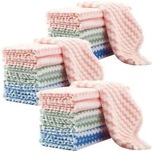 21 Pack Super Absorbent Dish Cloths Coral Velvet Microfiber Kitchen Towels Lint-Free Nonstick Oil Reusable Washable Fast Drying Rags 10"x10" Multipurpose Cleaning Dishcloths for Dishes Countertops 21 Pack Super Absorbent Dish Cloths Coral Velvet Microfiber Kitchen Towels Lint-Free Nonstick Oil Reusable Washable Fast Drying Rags 10"x10" Multipurpose Cleaning Dishcloths for Dishes Countertops