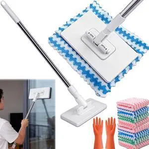 Quick Grip Mini Mop, Zero Touch MiniMop, Disposable Clip Mopstick Reusable Cloths, Retractable Gap Dust Cleaner Flat Mops with Locking Head & Sweeping Cloths (1*mop+10*Cloth) Quick Grip Mini Mop, Zero Touch MiniMop, Disposable Clip Mopstick Reusable Cloths, Retractable Gap Dust Cleaner Flat Mops with Locking Head & Sweeping Cloths (1*mop+10*Cloth)