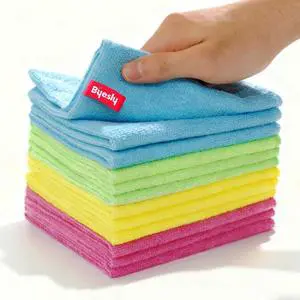 12-Pack Microfiber Cleaning Cloth, 11.5x11.5 Microfiber Towels for Cars, Dishes & House, For Detailers, Chefs & Efficient Home | Scratch-Free, Lint-Free, Ultra Absorbent(Green/Blue/Yellow/Pink) 12-Pack Microfiber Cleaning Cloth, 11.5x11.5 Microfiber Towels for Cars, Dishes & House, For Detailers, Chefs & Efficient Home | Scratch-Free, Lint-Free, Ultra Absorbent(Green/Blue/Yellow/Pink)