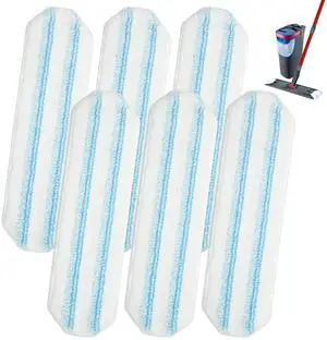 Mop Pads for OCedar H2prO Flat Mop System, 6 Pack Mop Heads Replacements for Ocedar H2prO Flat Mop, Microfiber Reusable Machine Washable Durable Long-Lasting Mop Refills Safe on Various Floors Mop Pads for OCedar H2prO Flat Mop System, 6 Pack Mop Heads Replacements for Ocedar H2prO Flat Mop, Microfiber Reusable Machine Washable Durable Long-Lasting Mop Refills Safe on Various Floors