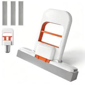 Self Squeezing Mini Mop, Mini Foldable Desktop Mop, Orange Small Sponge Mop, Wet and Dry Use Cleaning System, Replaceable Head, for Desktop, Kitchen, Counter, Glass, Tile (White) Self Squeezing Mini Mop, Mini Foldable Desktop Mop, Orange Small Sponge Mop, Wet and Dry Use Cleaning System, Replaceable Head, for Desktop, Kitchen, Counter, Glass, Tile (White)