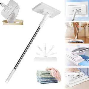 Snap Grip Mini Mop, Hands Free Multi Purpose Flat Mop, Upgraded Disposable Dust, Zero Touch Mini Mops, Convenient Cloth Changing Mops, Foldable Adjustable Long Handle (1pc+ 5 Cloths) Snap Grip Mini Mop, Hands Free Multi Purpose Flat Mop, Upgraded Disposable Dust, Zero Touch Mini Mops, Convenient Cloth Changing Mops, Foldable Adjustable Long Handle (1pc+ 5 Cloths)