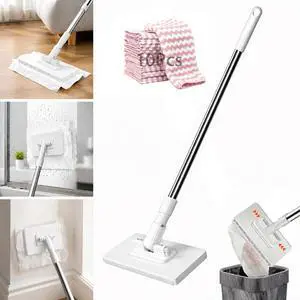 Mini Mop Set for Small Spaces, Zero Touch Mops with Hands-Free Cloth Change, Easy Use 180° Rotating Head, Use Any Cloth, Kitchen Bathroom Cleaning (1 Mop + 10 Pads) Mini Mop Set for Small Spaces, Zero Touch Mops with Hands-Free Cloth Change, Easy Use 180° Rotating Head, Use Any Cloth, Kitchen Bathroom Cleaning (1 Mop + 10 Pads)