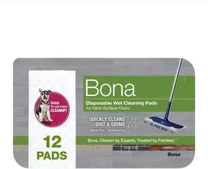Multi-Surface Floor Disposable Wet Cleaning Pads - 12-Pack - Residue-Free Floor Cleaning Solution for Stone, Tile, Laminate, and Vinyl Floors Multi-Surface Floor Disposable Wet Cleaning Pads - 12-Pack - Residue-Free Floor Cleaning Solution for Stone, Tile, Laminate, and Vinyl Floors