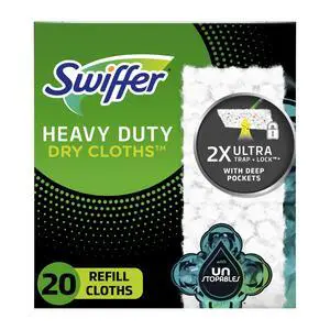 Sweeper Heavy Duty Dry Multi-Surface Cloth Refills for Floor Sweeping and Cleaning, Unstopables Fresh Scent, 20 Count Sweeper Heavy Duty Dry Multi-Surface Cloth Refills for Floor Sweeping and Cleaning, Unstopables Fresh Scent, 20 Count