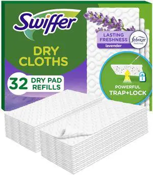 Sweeper Dry Sweeping Pad, Multi Surface Refills for Dusters Floor Mop, with Febreze Lavender, 32 count Sweeper Dry Sweeping Pad, Multi Surface Refills for Dusters Floor Mop, with Febreze Lavender, 32 count