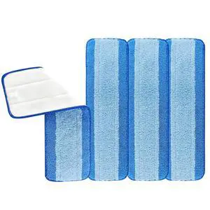 4 Pack Mop Replacement Pads Compatible with Bona Mop,Microfiber Cleaning Pad for Bona,18 Inch Wet & Dry Mop Pads for Hardwood Tile Laminate Floor Cleaning,Reusable & Washable 4 Pack Mop Replacement Pads Compatible with Bona Mop,Microfiber Cleaning Pad for Bona,18 Inch Wet & Dry Mop Pads for Hardwood Tile Laminate Floor Cleaning,Reusable & Washable