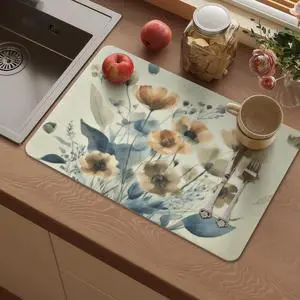 Vinyl Placemats Set of 4-12x17 Inch - Heat Resistant Washable Place Mats Waterproof Non-Slip Wipeable Table Mats for Dining Table Decor, Spring Outdoor Plastic Placemat Vinyl Placemats Set of 4-12x17 Inch - Heat Resistant Washable Place Mats Waterproof Non-Slip Wipeable Table Mats for Dining Table Decor, Spring Outdoor Plastic Placemat