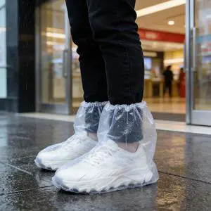 12 Pcs Waterproof Shoe Covers for Rain, Non-Slip Disposable Rain Shoe Covers, Plastic Shoe Ponchos, Thickened PE Material Boot Covers for Men and Women (Clear) 12 Pcs Waterproof Shoe Covers for Rain, Non-Slip Disposable Rain Shoe Covers, Plastic Shoe Ponchos, Thickened PE Material Boot Covers for Men and Women (Clear)