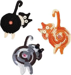 Cat Gifts for Cat Lovers 3PCS Cat Coaster Woven Creative Cute Cat Coaster Insulation Coaster Coffee and Tea Coaster Desktop Gifts Cat Gifts for Cat Lovers 3PCS Cat Coaster Woven Creative Cute Cat Coaster Insulation Coaster Coffee and Tea Coaster Desktop Gifts