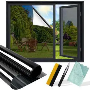 Home Window Tint Film Heat Blocking, Daytime Privacy One Way Reflective Window Film, Sun UV Blocking Mirror Window Tint for Home, Window Covering See Out But Not in, 17.5" X 78.7" Home Window Tint Film Heat Blocking, Daytime Privacy One Way Reflective Window Film, Sun UV Blocking Mirror Window Tint for Home, Window Covering See Out But Not in, 17.5" X 78.7"