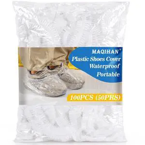 100pcs(50PRS) Shoe Covers Disposable - Portable Size Save Space for Rainy Days Waterproof Booties Covers Plastic Rain Shoe Protector Foot Covers Indoors Reusable Women Men Shoe Bags for Travel 100pcs(50PRS) Shoe Covers Disposable - Portable Size Save Space for Rainy Days Waterproof Booties Covers Plastic Rain Shoe Protector Foot Covers Indoors Reusable Women Men Shoe Bags for Travel