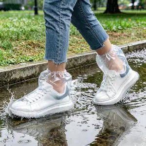 20Pcs Disposable Shoe Covers for Rain, Clear Durable Non-Slip Plastic Rain Boot Covers for Adults, Perfect for Use in Water Parks, Commuting and Travel (Clear, Adults M 12Pcs) 20Pcs Disposable Shoe Covers for Rain, Clear Durable Non-Slip Plastic Rain Boot Covers for Adults, Perfect for Use in Water Parks, Commuting and Travel (Clear, Adults M 12Pcs)