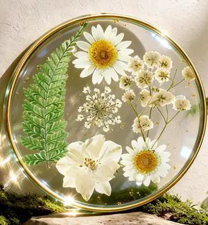 Resin Drink Coaster for Desk Coffee Table-White Cute Dried Flowers Cup Coaster for Work Office Home Outdoor Decor Gifts for Girls Women,1 Pcs Resin Drink Coaster for Desk Coffee Table-White Cute Dried Flowers Cup Coaster for Work Office Home Outdoor Decor Gifts for Girls Women,1 Pcs