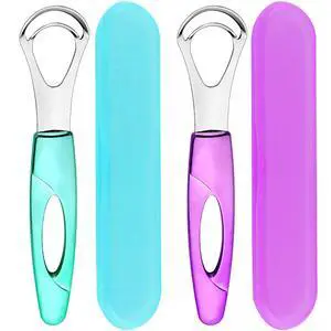 Tongue Cleaner, Tongue Scraper, Tongue Cleanser, Tongue Scraper, Tongue Scraper Cleaner, Helps Fight Bad Breath, Tongue Scrapers (Purple&Blue) Tongue Cleaner, Tongue Scraper, Tongue Cleanser, Tongue Scraper, Tongue Scraper Cleaner, Helps Fight Bad Breath, Tongue Scrapers (Purple&Blue)