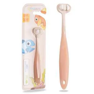 Baby Toothbrush 12 Months and Up, Toddler Toothbrush, Extra Soft Toddler Toothbrushes 1-2 2-4, Toothhugger High Efficient 3 Sides,Infant Training Brush, 10,000 Ultra-Soft bristles (Apricot) Baby Toothbrush 12 Months and Up, Toddler Toothbrush, Extra Soft Toddler Toothbrushes 1-2 2-4, Toothhugger High Efficient 3 Sides,Infant Training Brush, 10,000 Ultra-Soft bristles (Apricot)