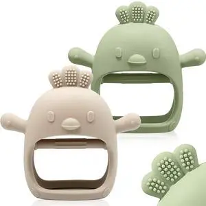 2 Pack Baby Teething Toy Silicone Teething Mitten for Babies Over 3 Months Anti Dropping Wrist Hand Teethers Baby Chew Toys for Sucking Needs, BPA Free 2 Pack Baby Teething Toy Silicone Teething Mitten for Babies Over 3 Months Anti Dropping Wrist Hand Teethers Baby Chew Toys for Sucking Needs, BPA Free