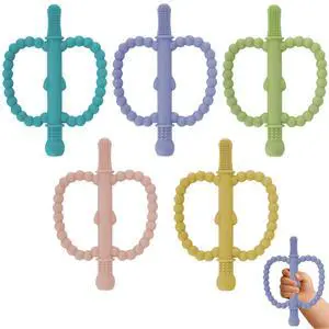 Hollow Teether Tube 5 Pack Apple Shape Chew Straw Sensory Toy for Infant Toddlers Silicone Tubes Teething Toys for Babies 0-6 0-12 0-36 Months Gifts Teething Relief Soothing Gums Hollow Teether Tube 5 Pack Apple Shape Chew Straw Sensory Toy for Infant Toddlers Silicone Tubes Teething Toys for Babies 0-6 0-12 0-36 Months Gifts Teething Relief Soothing Gums