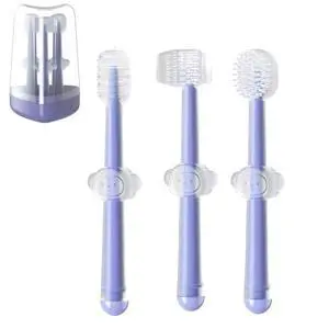 3 Pack Silicone Toddler Toothbrushes 0 to 18 Months, Baby Tongue Cleaner + U-Shaped ToothScrubber + First Toothbrush Teething, Gum Oral Cleaner 3 Pack Silicone Toddler Toothbrushes 0 to 18 Months, Baby Tongue Cleaner + U-Shaped ToothScrubber + First Toothbrush Teething, Gum Oral Cleaner