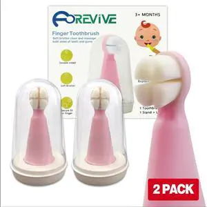 Baby Finger Toothbrush for Infants and Toddlers 0 to 3 Years Soft Silicone Teething Brush with Tongue Cleaner | Gentle Gum Massager for Newborns, Babies & Young Kids | Pack of 2 Baby Finger Toothbrush for Infants and Toddlers 0 to 3 Years Soft Silicone Teething Brush with Tongue Cleaner | Gentle Gum Massager for Newborns, Babies & Young Kids | Pack of 2
