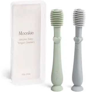 Baby Tongue Cleaner, Toddler Toothbrush, Baby Oral Cleaner Newborn Kit for 3 Months+, 2 Pcs (Blue/Mint) Baby Tongue Cleaner, Toddler Toothbrush, Baby Oral Cleaner Newborn Kit for 3 Months+, 2 Pcs (Blue/Mint)